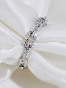 1 件时尚简约优雅个性化链锁戒指，母亲节生日礼物，情人节周年纪念礼物，适合日常佩戴、妈妈、母亲、母亲节、礼物