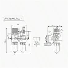 Filtro Eliminador de Água e Óleo Com Regulador de Pressão 1/4 Para Compressor De Ar - Preto - Visão 9