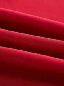 BIUBIU Đầm dự tiệc sang trọng màu đỏ cỡ lớn gợi cảm cổ chữ V sâu tay chuông dài eo nhún bèo viền satin thanh lịch cho tiệc cưới, tiệc tối, tiệc sinh nhật, khách dự tiệc cưới, trang phục mới cho phụ nữ - Đỏ - Xem 10