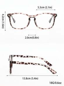 1pc Unisex Round Frame Y2K Futuristic Clear Lens Glasses - Multicolor - View 8