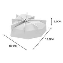 2Pcs 3D Diamond Heart Shape Mold Silicone Chocolate Cookie Muffin Baking Tool Party Dessert Reusable Kitchen Bakeware - Multicolor - View 9