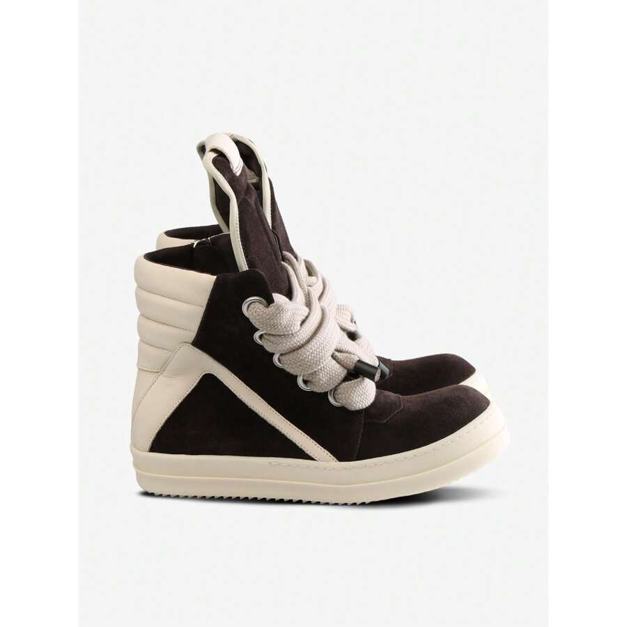 Rick Owens - Men Scarpe In Pelle Jumbolaced Geobasket - màu đen - Xem 1