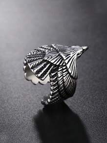 1pc Retro Eagle Shaped Ring, Accessory Gift For Men, Versatile For Daily Wear, Spring Fashion