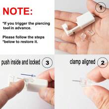 AVYRING 1/3/6Pcs Nose Piercing Gun Disposable Sterile Piercing Unit For Self Nose Piercing Bulit-In CZ Stainless Steel Nose Stud - Multicolor - View 4