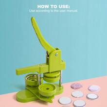 Máquina para hacer botones, 100 juegos, máquina para presionar botones con insignias para regalar a la familia, 25mm / 0.98in - Verde - Ver 9