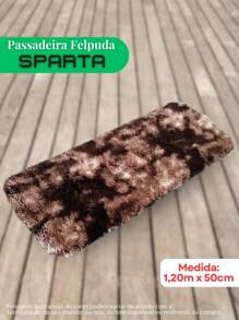 Tapete 1,20x0,50 Super Peludo Passadeira Quarto Corredor Marrom Claro - Marrom Claro - Visão 3