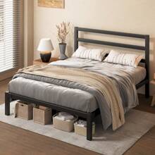 Metal Platform Bed Frame, Classic Style Headboard And Footboard/Under Bed Storage/Mattress Foundation/No Box Spring Required/Easy Assembly - Black - View 7