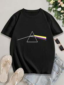 Valentine's Day Nonbinary Pride Rainbow T-Shirts For Women LGBTQ+ Apparel Lesbian Gay Bisexual Transgender Shirts