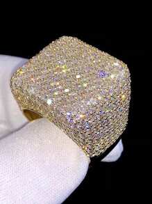 1pc Exquisite Cubic Zirconia Ring, Women's Wedding Engagement Party Jewelry Valentine's Day Gift - 1# - View 22