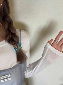 1 件创意透明鱼缸形状发夹，可爱动物鱼和发爪发饰，适合日常佩戴、节日、女孩礼物发夹发夹发夹发夹发夹，爪夹秋冬发饰女士度假装女士 - 彩色 - 查看 6