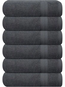 Ultra Soft 8-Piece Towel Set -% Ring Spun Cotton, 2 Oversized Bath Towels 27x54, 2 Hand Towels 16x28, 4 Wash Cloths 13x13 - Daily Use, Hotel & Spa - Olive Green, Luxury Towel Set - 炭灰色 - 查看 1