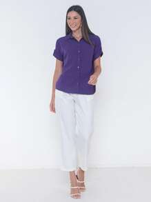 Women Blouses - Màu tím - Xem 3