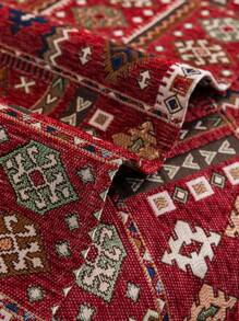 1pc Bohemian Style Geometric Embroidery Sofa Cover, Modern Couch Protector Against Cat Scratching, Suitable For Bedroom, Office, Living Room, All Seasons - Red - View 11