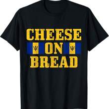 Cheese On Bread Barbados Bajan Slang Pride Funny T-Shirt - Black - View 1