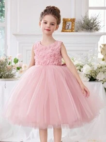 Young Girl Tulle Flower Girl Dress, Easter Dress, Princess Dress Fit For Baby Birthday Party, Wedding, Ball, Festival Occasions
