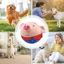 Active Moving Cat/Dog Lover Gift And Dog/Cat Mom Love Pet Plush Toy, Interactive Dog Lover And Dog Mom Love Toy Cat/Dog Lover Gift And Dog/Cat Mom Love Pet Bouncing Balls, USB Rechargeable Interactive Washable Cartoon Pig Small Plush Sound Electronic Dog Lover And Dog Mom Love Toy, Small Plush Sound Toys For Dog Lover And Dog Mom Loves,Without Battery