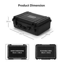 45x34x18cm Waterproof Hard Case Shockproof Camera Dustproof Protect Tool Box - Black - View 2