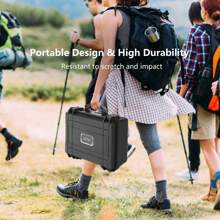 45x34x18cm Waterproof Hard Case Shockproof Camera Dustproof Protect Tool Box - Black - View 4
