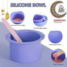 Silicone Wax Warmer Inner Bowl (Purple),Collapsible Silicone Wax Bowl For Hair Removal, Reusable Non-Stick Wax Pot Liner Easy-Clean Silicone Wax Melter Bowl For Melting Wax(Wax Spatula Sticks Not Included)