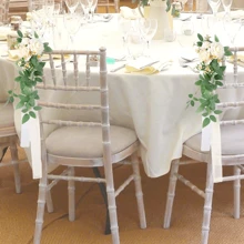 Wedding Aisle Decorations For Wedding Ceremony Pew Flowers For Church Chair Decorations Party Decor With Artificial Flowers Eucalyptus And Ribbons White Gifts Birthday Graduation Birthday Decorations Party Decorations Bachelorette - Multicolor - View 6