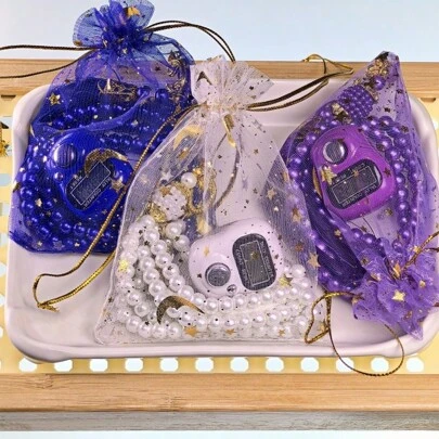 1pc Ring Counter Rosary Set, Electronic Counter, Convenient Digital Ring Counter For Stress Relief, Prayer, Exercise, Yoga, Counting, Includes Button Battery