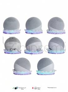 Base Support For Alexa Echodot Speaker Type Impremli Crystals - Translucent/Purple - View 4