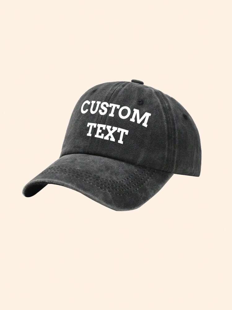 1pc Personalized Washed Unisex Kids Baseball Cap, Retro Distressed Fashionable Versatile Sun Hat, Customizable Team, Class, Family Logo Or Name, Suitable For All Seasons Outdoor, Party And Gifting (Birthday, New Year, Holiday), Multi-Functional, Quick Dry, Ornamental, Letter, Stylish, Tidy, Soft, Modern, Colorful, Cute, Adorable, Casual, Custom, Personalized, Unique, Customized, Baby Gifts, Ideal Gifts For Him, Ideal Gifts For Her, Son, Daughter - Multicolor - View 18