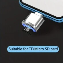 Lector de tarjetas Micro/SD de metal USB C compatible con tarjetas de memoria Micro/SD para teléfonos móviles, computadoras, tabletas, vigilancia de automóviles, expansión de memoria de teléfonos móviles, lector de tarjetas de alta velocidad portátil, plug and play - Lector de tarjetas SD - Ver 5