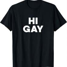 Sarcastic Saying Funny LGBT Pride H Omosexual Hi Gay T-Shirt - Black - View 1