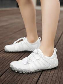 1 双儿童赤脚鞋，男童女童速干水袜赤脚沙滩游泳涉水鞋，夏季凉鞋 - 白色 - 查看 3