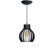 Round Wood Luxury Ceiling Chandelier Lamp Pendant Living Room Kitchen Wall Light - 黑色 - 查看 1