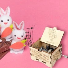 1 PC, Custom Melody Music Box, You Are My Sunshine, Personalized Music Box, Custom Metal Melody Mechanism, Classical Carved Music Box, Music Theme Box, Gift For Friends, Easter Gift For Close Friends - Multicolor - View 5
