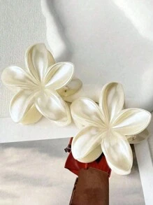 2pcs/Set Women's Elegant Multi-Color Marble Acrylic Daisy Flower Hair Clips, Suitable For Buns, Ponytails, Versatile Daily Accessories Hair Claws Claw Clips Hair Jaw Clip Hair Clamps Hair Clutch Hair Catcher Clip