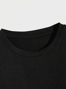 Women's Cool Autumn Leaves Pattern Valentines Day T-Shirt, 220gsm Round Neck Casual Heavy Pure Cotton T-Shirt (1 PC)