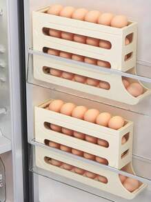 Egg Holder Dispenser 4 Tiers Rolling 24-30 Eggs Refrigerator Tray Organizer - Ngẫu nhiên - Xem 4