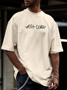 Oversized Streetwear Smile Old School T-Shirt REF 7089 VEST NERD - 卡其色 - 查看 4