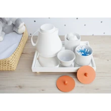 Baby Hygiene Kit Care Bedroom Porcelain Thermal Tray Bath Girl Boy K072 - 橘色 - 查看 2