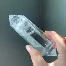 Stunning Natural Transparent Quartz Double Pointed Gemstones - Perfect Home Decoration And Unique Gift Creative Crystal Decoration - White - View 14