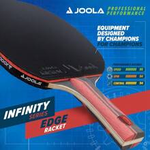 JOOLA Infinity Edge - Tournament Performance Ping Pong Paddle W/ Carbon Pro Technology - Black Rubber On Both Sides - Competition Ready - Table Tennis Racket For Advanced Training - Designed For Speed - Đỏ - Xem 2