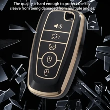 1 Pc For Ford Key Fob Cover TPU Key Case Full Protector Compatible With Ford For Fusion For Explorer For Escape For F150 For F250 For F350 For F450 For F550 For Edge For Expedition Dustproof And Anti Fall High-End Fashionable Keybag - Single Pack - View 10