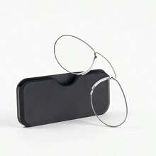 Nasenklemmen Lesebrille, ohne Bügel, Klargläser, portabler Kartengröße, unverzichtbar zum Lesen, kann an Handye angebracht werden, unisex