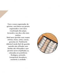 Underwear Organization Box: Keep Your Clothes Organized And Accessible! Compact, With Adjustable Dividers And A Stylish Design To Make Your Routine Easier - Xám - Xem 2