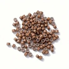 200/500/1000 Stück Mikro-Silikon-Haarverlangerungs-Ringe - Krimpringe für Perücken & Extensions, Aluminiumstange Verbindungsglieder