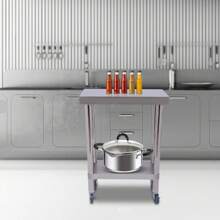YUNRUX Food Service Carts & Trolleys - Silver - View 1