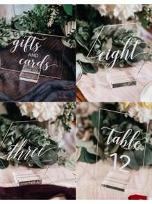 Acrylic Signing Table Seat Card Arrangement Touming Card Slot Base Postcard Wedding Card Holder Table Number Plate Holder, Clear Acrylic Card Slot Base Postcard Card Holder Wedding Card Table Number Plate Table Card Display Holder.