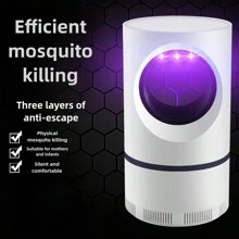 Lampe électrique anti-moustique, anti-insecte et anti-mouche à LED avec piège lumineux. Petit tue-insectes avec alimentation USB et adaptateur. - Multicolore - Voir 1