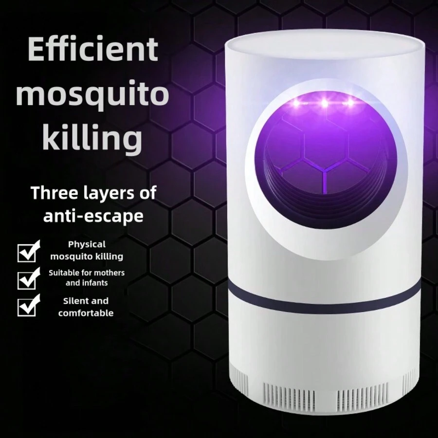 Lampe électrique anti-moustique, anti-insecte et anti-mouche à LED avec piège lumineux. Petit tue-insectes avec alimentation USB et adaptateur. - Multicolore - Voir 1