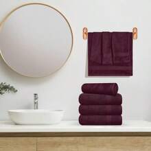 Ultra Soft 8-Piece Towel Set -% Ring Spun Cotton, 2 Oversized Bath Towels 27x54, 2 Hand Towels 16x28, 4 Wash Cloths 13x13 - Daily Use, Hotel & Spa - Olive Green, Luxury Towel Set - 勃根地 - 查看 4