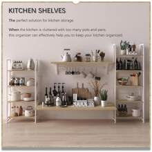 No-Assembly Folding Bookshelf Storage Shelves 4 Tiers Vintage Bookcase Standing Racks Study Organizer Home Office (Natural And White)