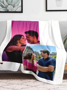 SEPTEVAGUS 1pc Custom Blanket With Picture, Personalized Photo Throw Blanket For Valentine's Day Multipurpose Living Room Sofa Outdoor Beach Camping Pet, Personalized Family/Pet/Couple Photo Printed Bedding Blanket, Personalized Christmas Gifts, Mother's Day/Father's Day Gift, Family Gift, Birthday Gifts, Gift For Friend, Gift For Her